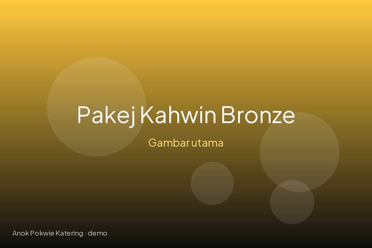 Pakej Kahwin Bronze